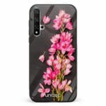 Huawei Honor 20 Huawei nova 5t unitec suojakuori Pink Flowers on Carbon Grey Background
