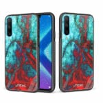 Huawei Honor 20 Lite unitec suojakuori 2 High Contrast Blue Red Marble