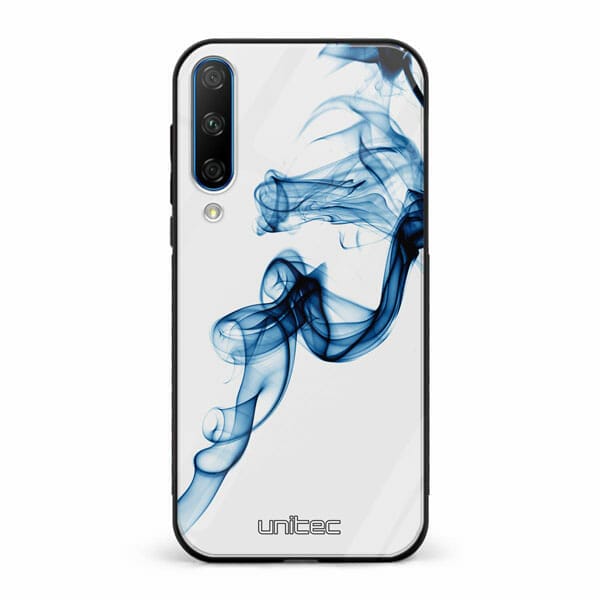 Huawei Honor 20 Lite unitec suojakuori Blue Smoke on White