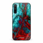 Huawei Honor 20 Lite unitec suojakuori High Contrast Blue Red Marble