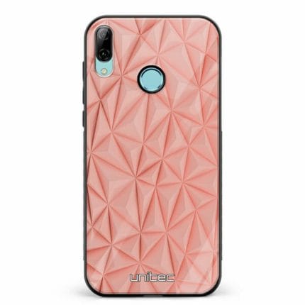 Huawei P Smart 2019 unitec suojakuori Salmon Pink Shapes