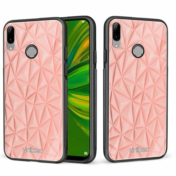 Huawei P20 Lite unitec suojakuori 2 Salmon Pink Shapes