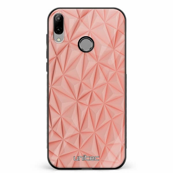 Huawei P20 Lite unitec suojakuori Salmon Pink Shapes