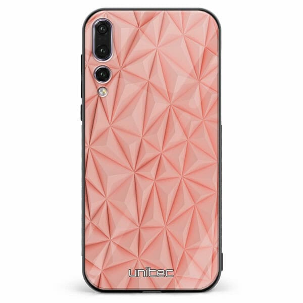 Huawei P20 pro unitec suojakuori Salmon Pink Shapes