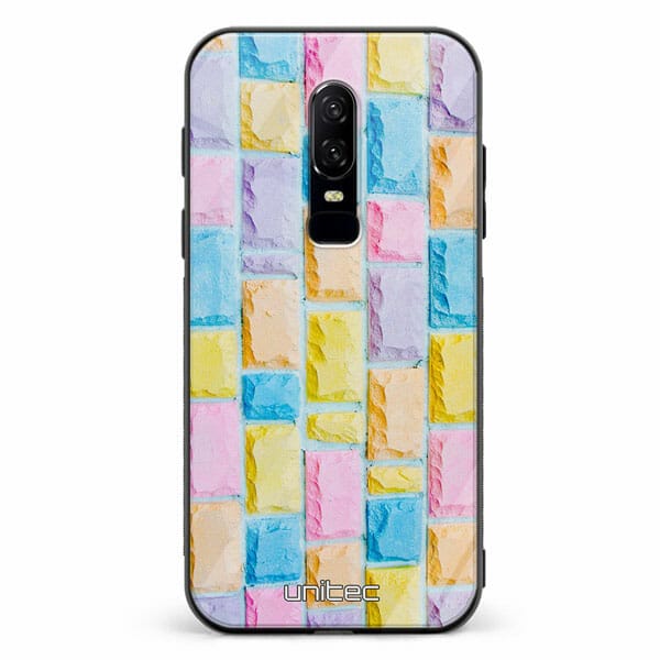 OnePlus 6 unitec suojakuori Colorful Bricks