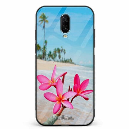 OnePlus 6T unitec suojakuori Beach Flowers