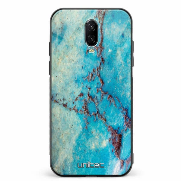 OnePlus 6T unitec suojakuori Turquoise Marble