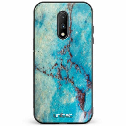 OnePlus 7 unitec suojakuori Turquoise Marble