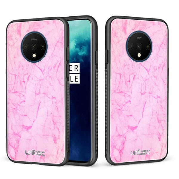 OnePlus 7T unitec suojakuori 2 Light Pink Marble