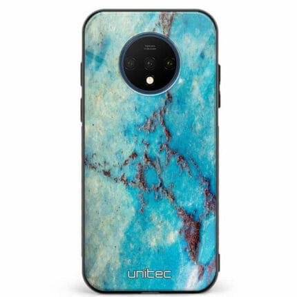 OnePlus 7T unitec suojakuori Turquoise Marble