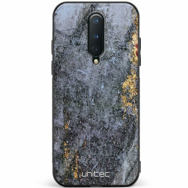 OnePlus 8 unitec suojakuori Gold On Granite