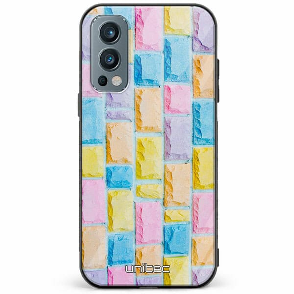 OnePlus Nord 2 5G unitec suojakuori Colorful Bricks