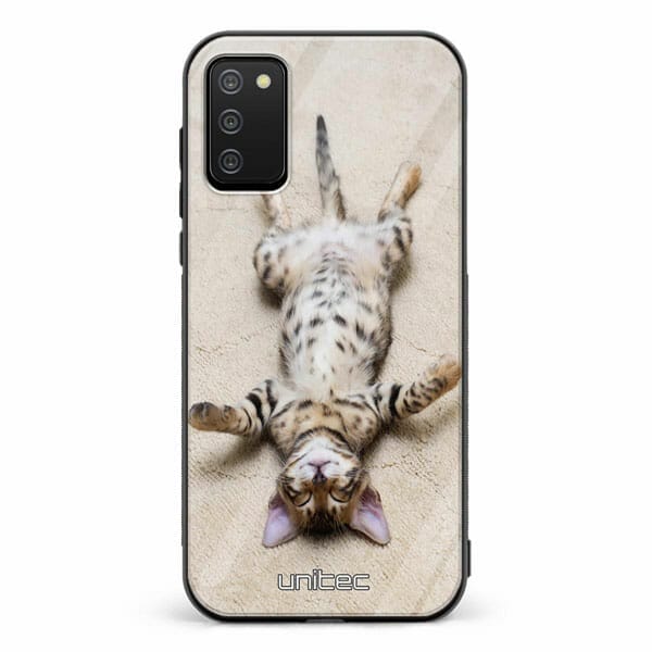 Samsung Galaxy A02s unitec suojakuori Relaxing Cat