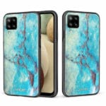 Samsung Galaxy A12 unitec suojakuori 2 Turquoise Marble