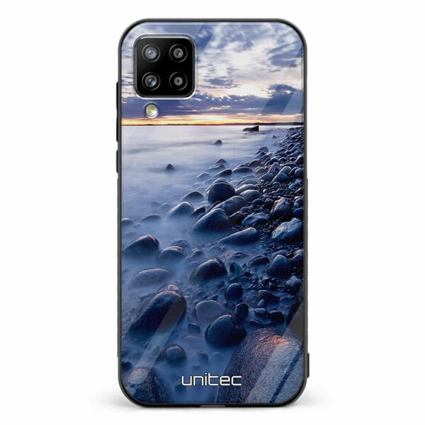 Samsung Galaxy A12 unitec suojakuori Rocky Beach Sunset