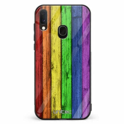 Samsung Galaxy A20e unitec suojakuori Rainbow Board