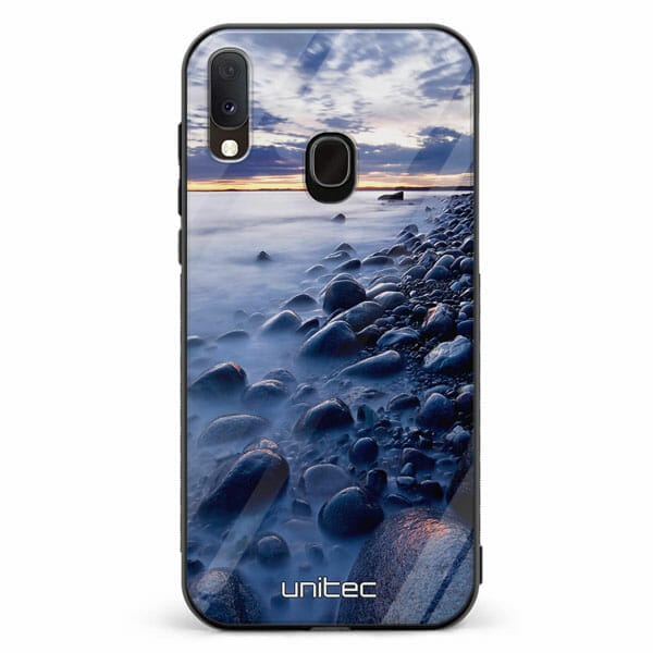 Samsung Galaxy A20e unitec suojakuori Rocky Beach Sunset