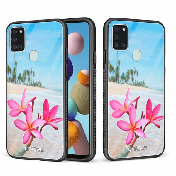 Samsung Galaxy A21s unitec suojakuori 2 Beach Flowers
