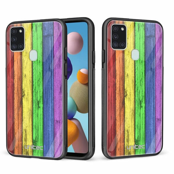 Samsung Galaxy A21s unitec suojakuori 2 Rainbow Board