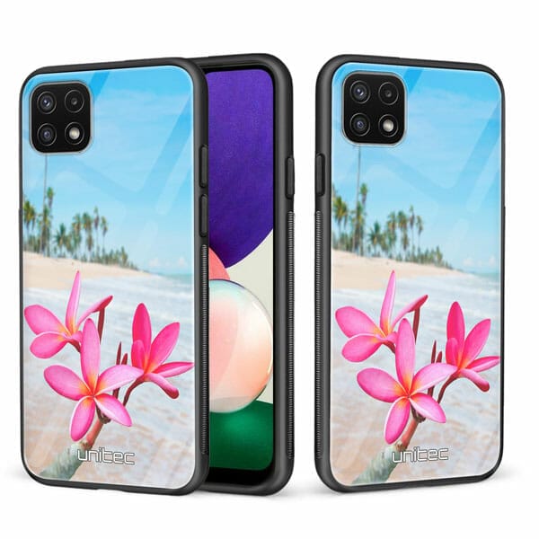 Samsung Galaxy A22 5G unitec suojakuori 2 Beach Flowers
