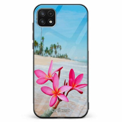 Samsung Galaxy A22 5G unitec suojakuori Beach Flowers