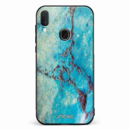 Samsung Galaxy A40 unitec suojakuori Turquoise Marble