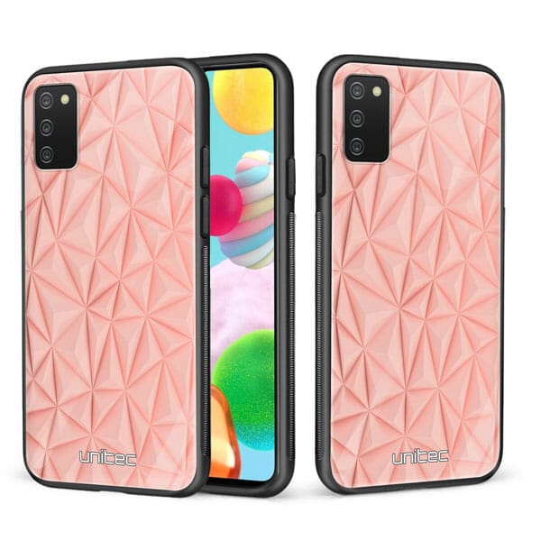 Samsung Galaxy A41 unitec suojakuori 2 Salmon Pink Shapes