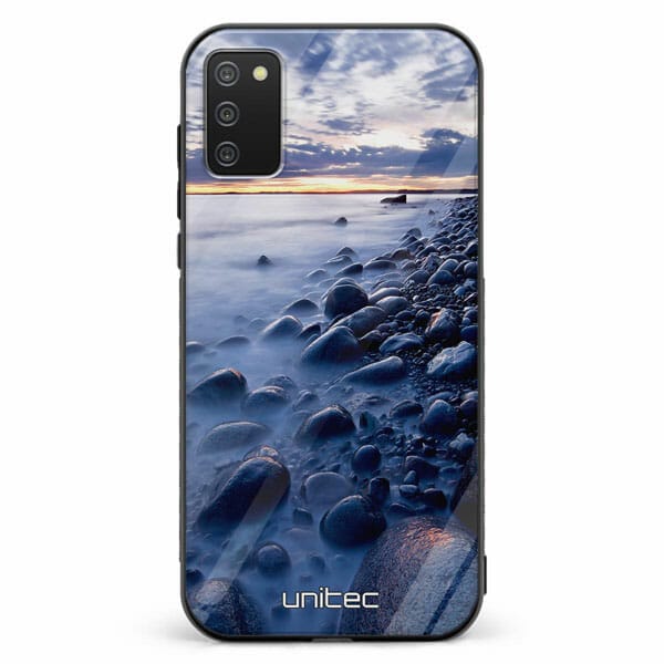 Samsung Galaxy A41 unitec suojakuori Rocky Beach Sunset