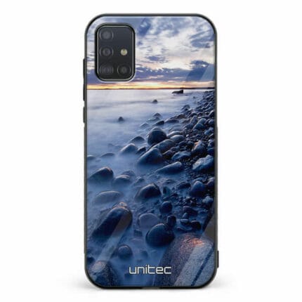 Samsung Galaxy A51 unitec suojakuori Rocky Beach Sunset