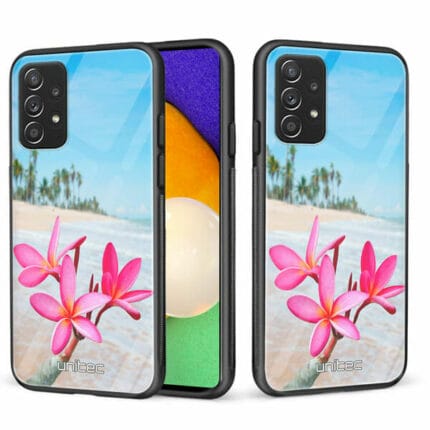 Samsung Galaxy A52 A52 5G A52s unitec suojakuori 2 Beach Flowers