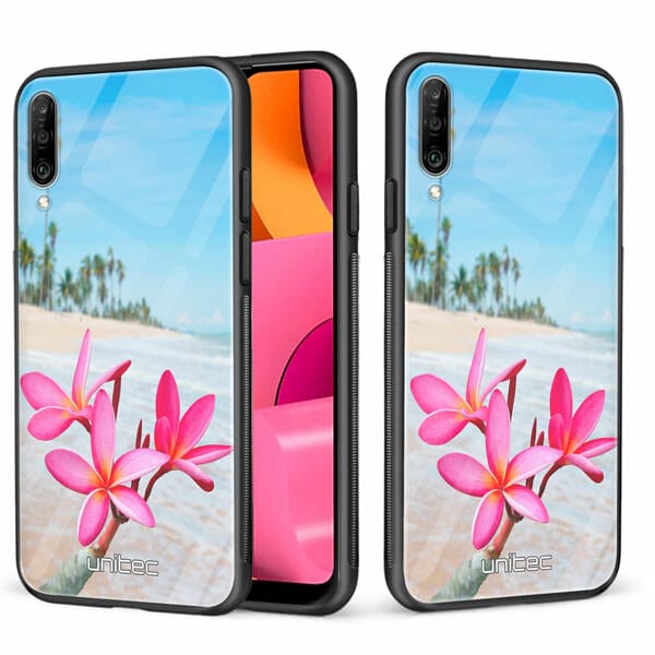 Samsung Galaxy A70 unitec suojakuori 2 Beach Flowers