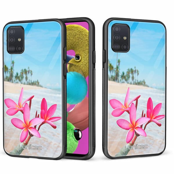 Samsung Galaxy A71 unitec suojakuori 2 Beach Flowers