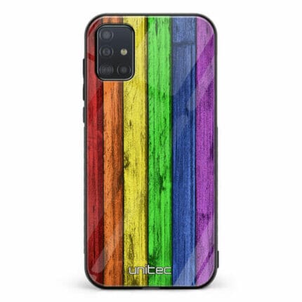 Samsung Galaxy A71 unitec suojakuori Rainbow Board