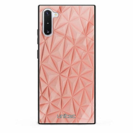 Samsung Galaxy Note 10 unitec suojakuori Salmon Pink Shapes
