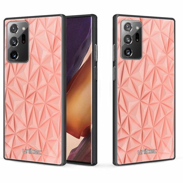 Samsung Galaxy Note 20 Ultra unitec suojakuori 2 Salmon Pink Shapes