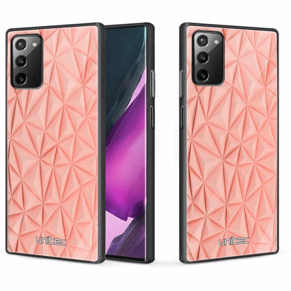 Samsung Galaxy Note 20 unitec suojakuori 2 Salmon Pink Shapes