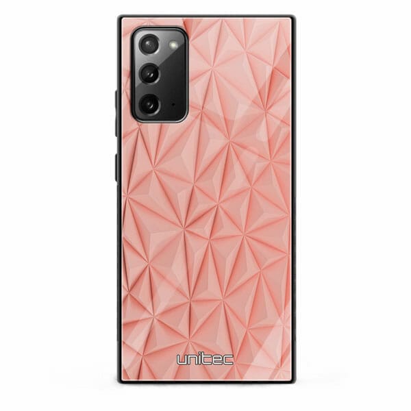 Samsung Galaxy Note 20 unitec suojakuori Salmon Pink Shapes
