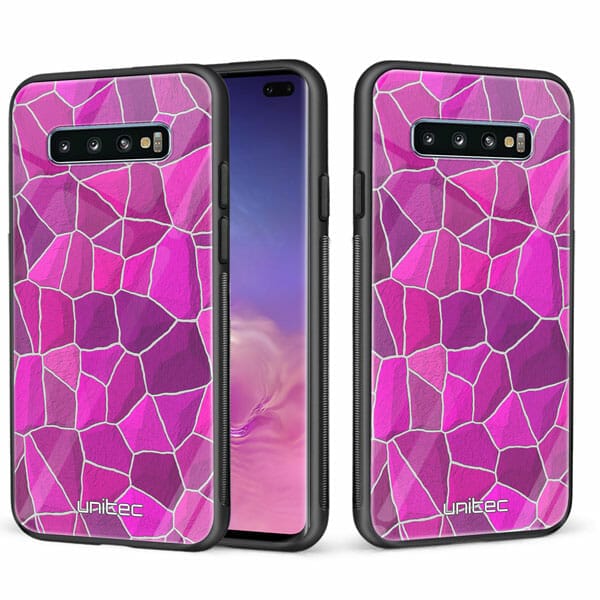 Samsung Galaxy S10 Plus unitec suojakuori 2 Pink Pattern