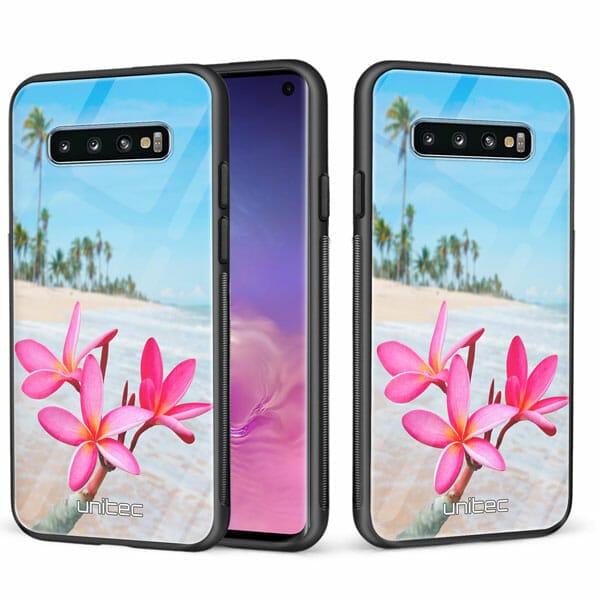 Samsung Galaxy S10 unitec suojakuori 2 Beach Flowers
