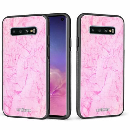 Samsung Galaxy S10 unitec suojakuori 2 Light Pink Marble