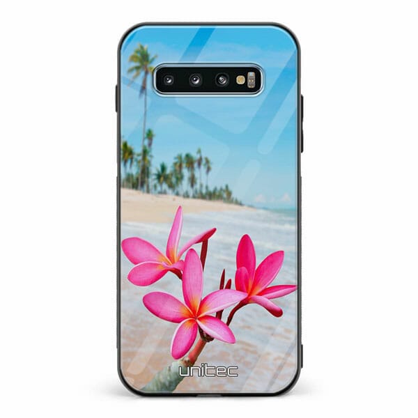 Samsung Galaxy S10 unitec suojakuori Beach Flowers