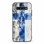 Samsung Galaxy S10 unitec suojakuori Painted Finnish Flag