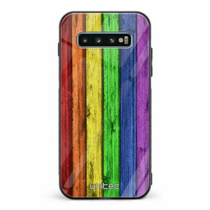 Samsung Galaxy S10 unitec suojakuori Rainbow Board