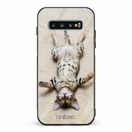 Samsung Galaxy S10 unitec suojakuori Relaxing Cat
