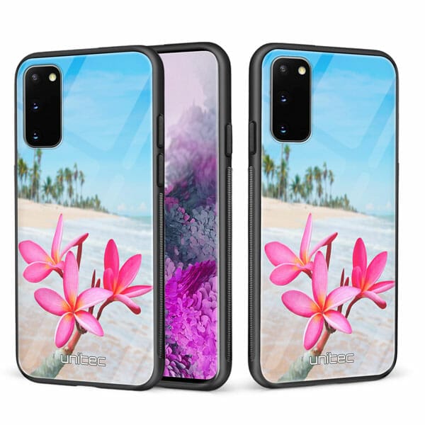 Samsung Galaxy S20 5G unitec suojakuori 2 Beach Flowers