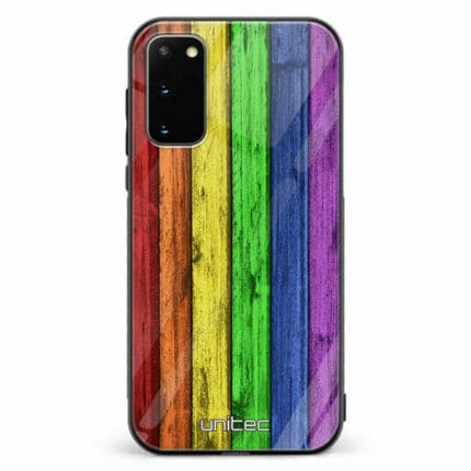 Samsung Galaxy S20 5G unitec suojakuori Rainbow Board