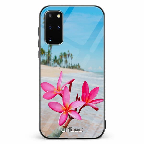 Samsung Galaxy S20 Plus 5G unitec suojakuori Beach Flowers