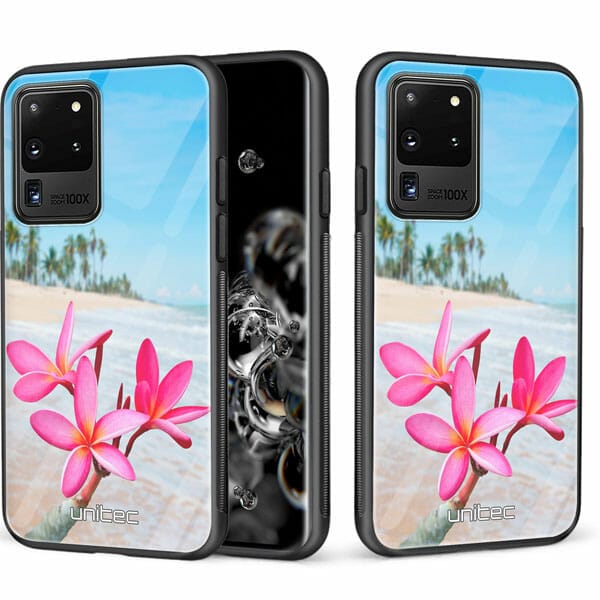 Samsung Galaxy S20 Ultra 5G unitec suojakuori 2 Beach Flowers