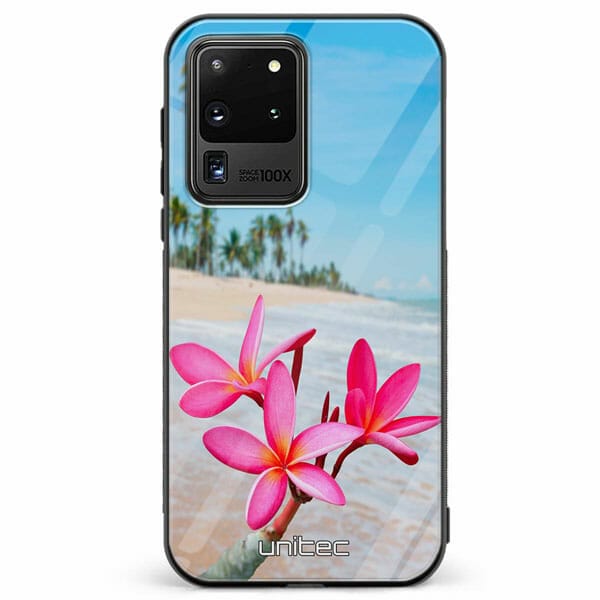 Samsung Galaxy S20 Ultra 5G unitec suojakuori Beach Flowers