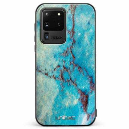 Samsung Galaxy S20 Ultra 5G unitec suojakuori Turquoise Marble